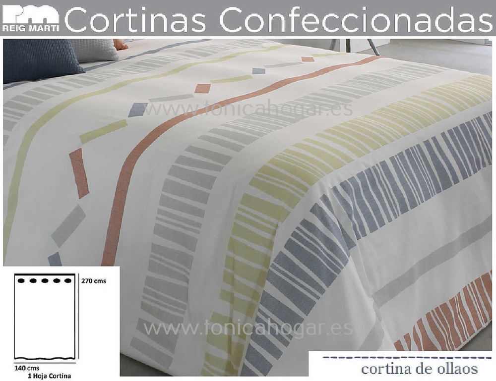 Cortina Confeccionada Ashant Multicolor de Reig Marti 
