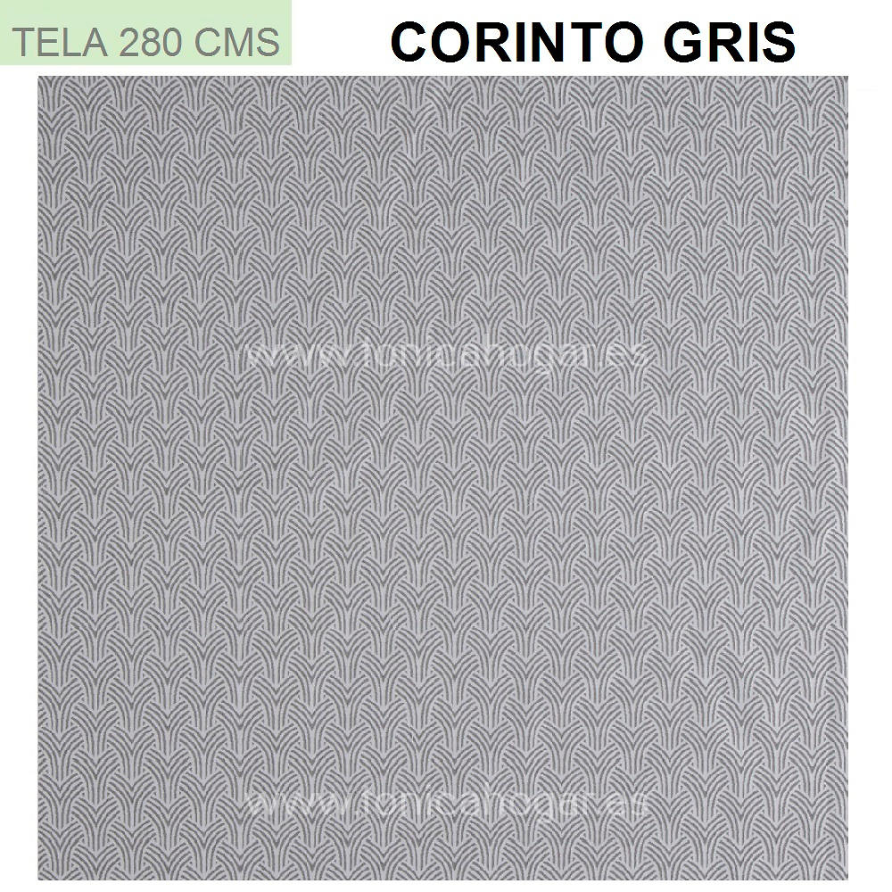 Detalle Tejido Cortina Confeccionada Corinto Gris de Orian con Metraje Corinto/MT C.8 Gris de Orian 