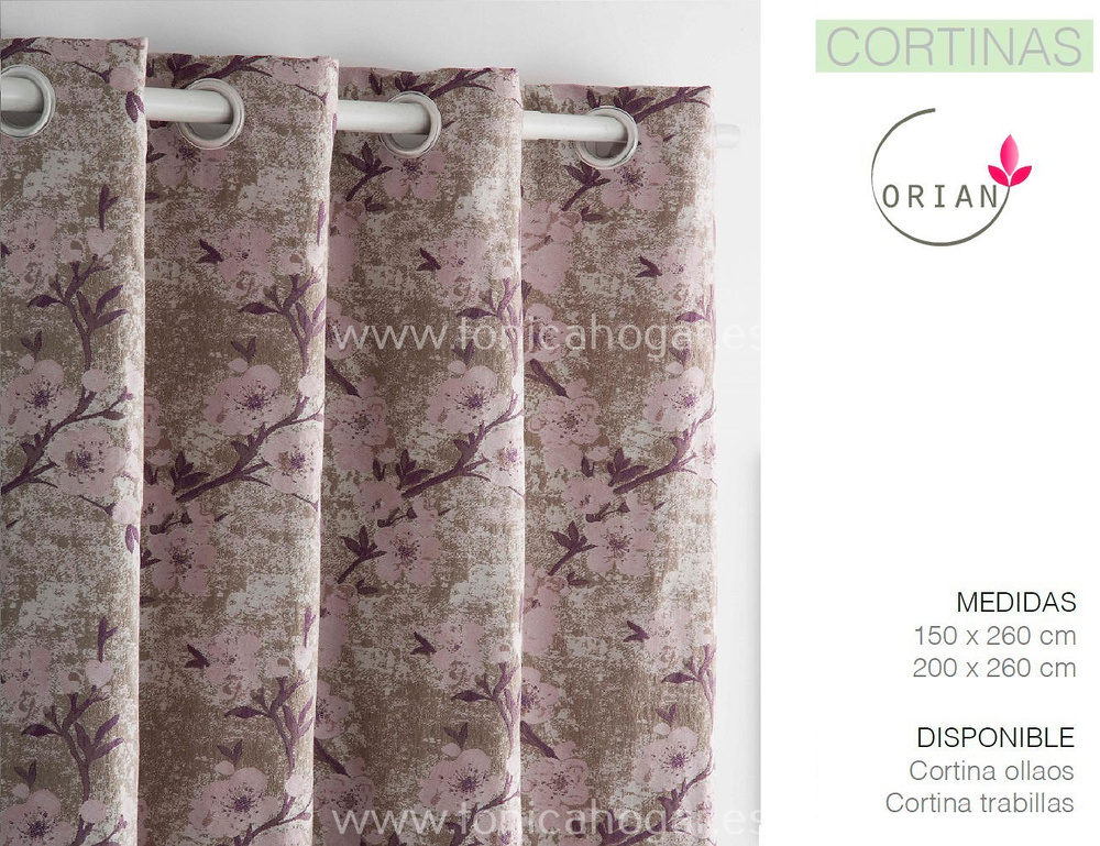 comprar Cortina Confeccionada Contemporáneo ITACA Lila de Orian online 