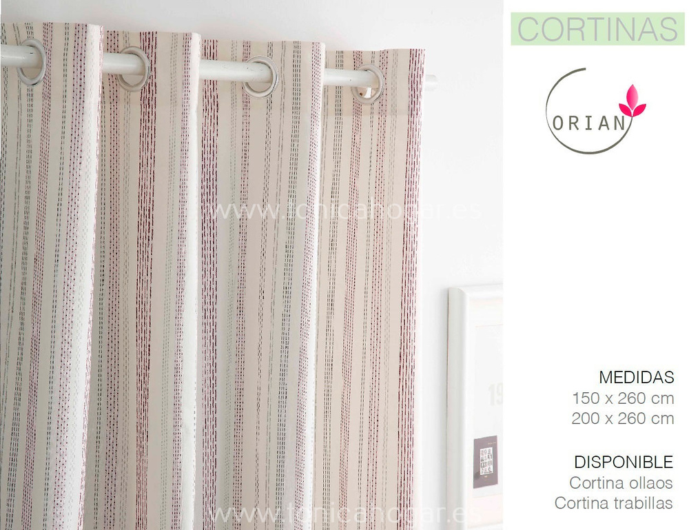 comprar Cortina Confeccionada Contemporáneo MESINA Lila de Orian online 