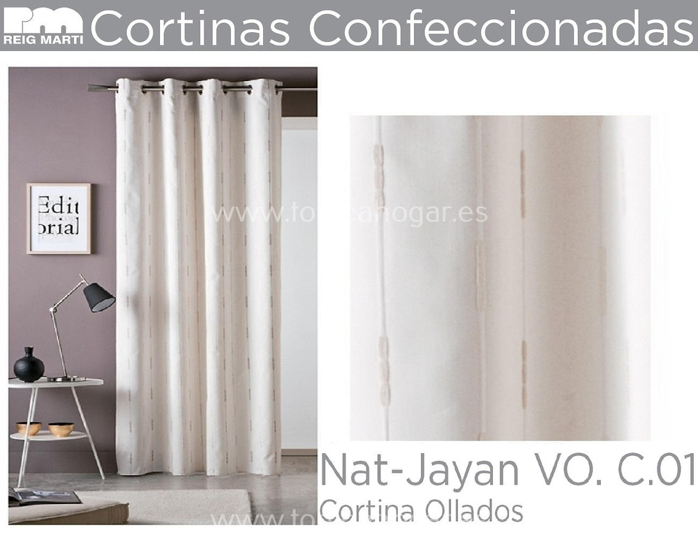 Cortina Confeccionada Nat-Jayan Vo Beig de Reig Marti 