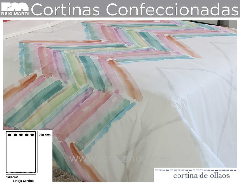Cortina Confeccionada Newbur Multicolor de Reig Marti 