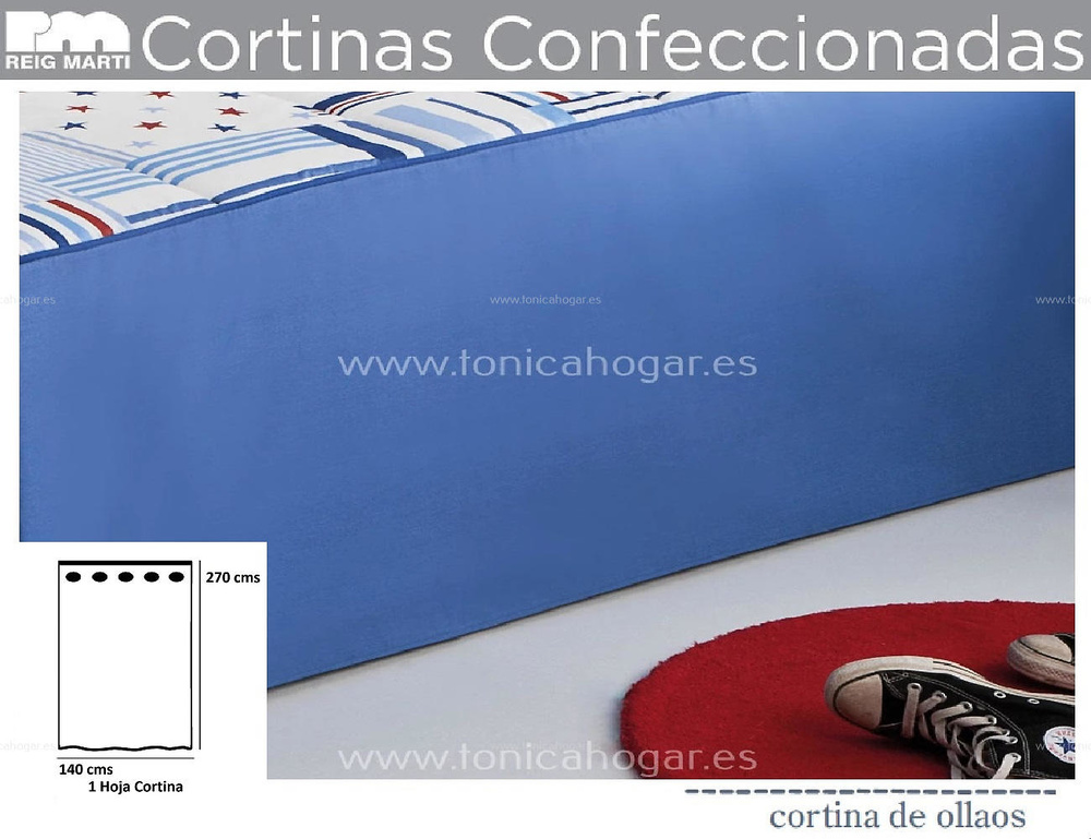 Cortina Confeccionada Pachili Azul de Reig Marti 