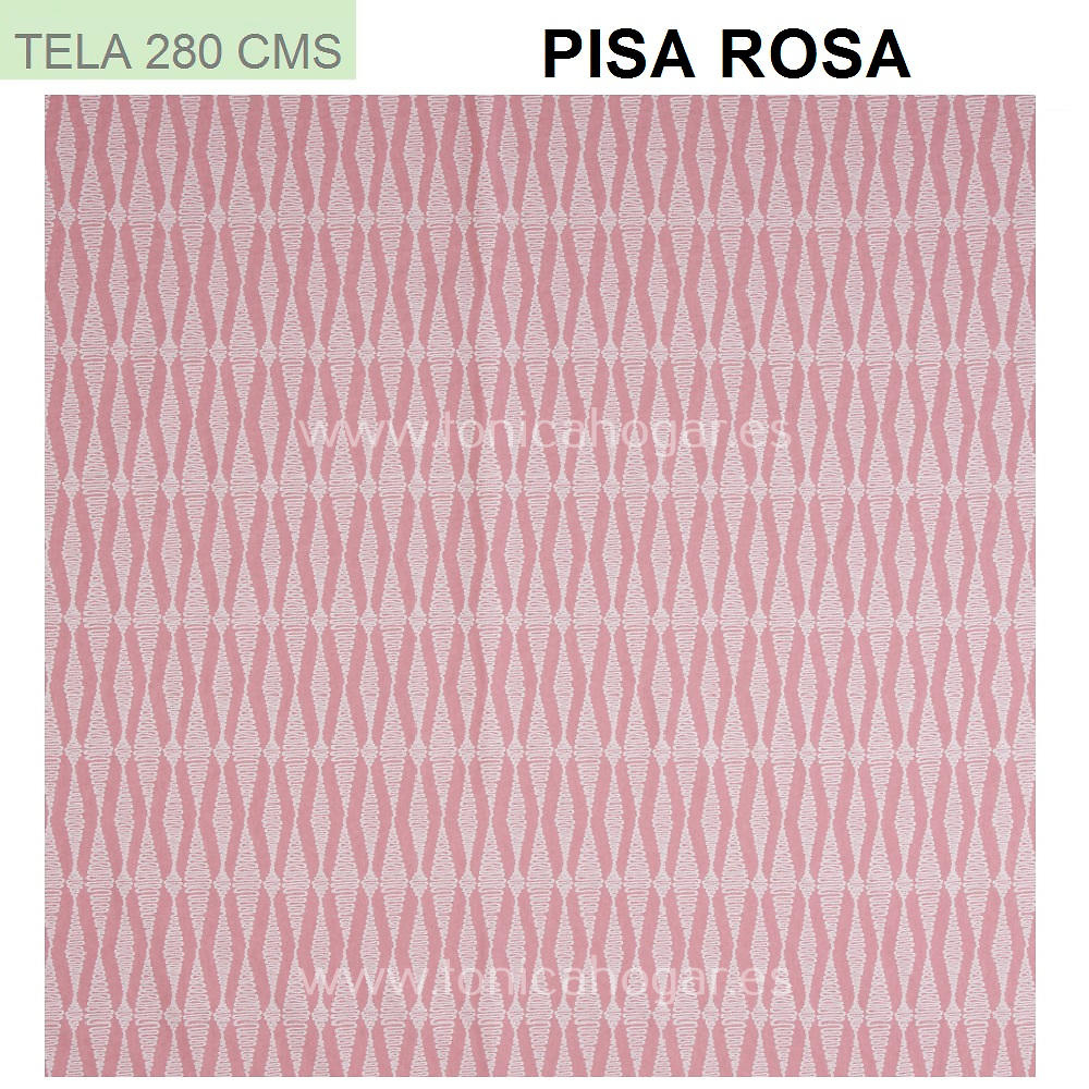 Detalle Tejido Cortina Confeccionada Pisa Rosa de Orian con Metraje Pisa/MT C.2 Rosa de Orian 