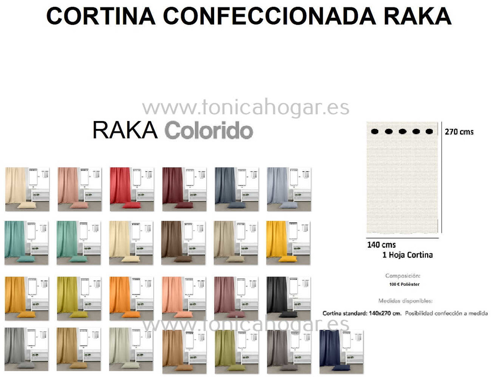 Cortina Confeccionada Raka de Cañete 