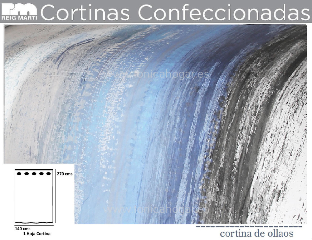 Cortina Confeccionada Tarey Azul de Reig Marti 