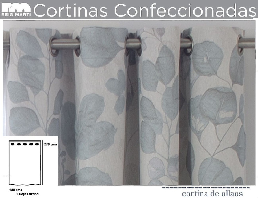 Cortina Confeccionada Viscricon Verde de Reig Marti 