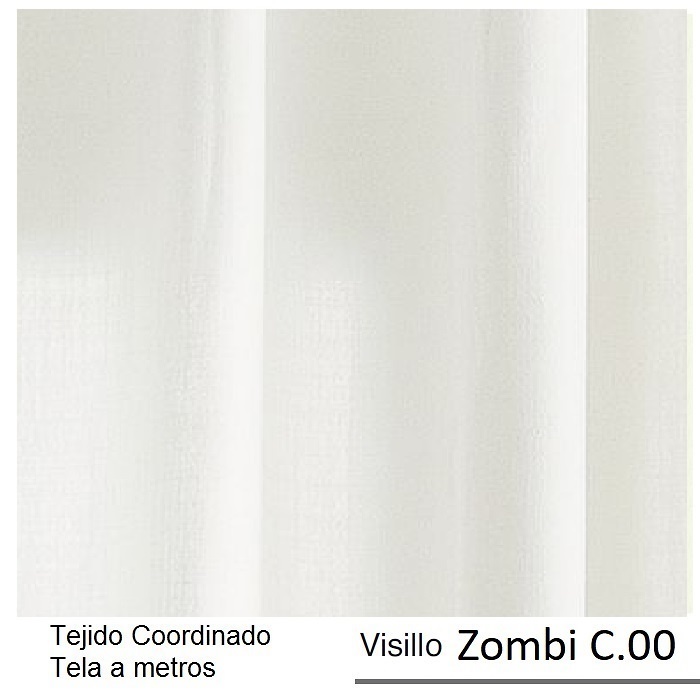 Detalle Tejido Cortina Confeccionada Zombi Blanco de Reig Marti con Metraje Zombi/MT C.00 Blanco de Reig Marti 