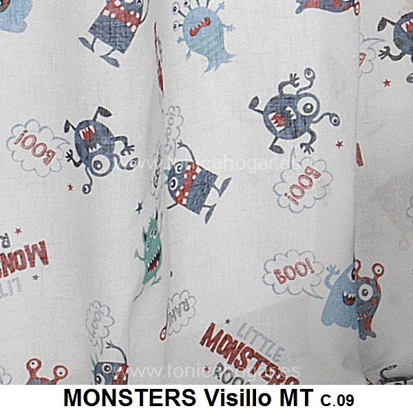 Detalle Tejido Cortina Monsters Visillo de Cañete con Metraje Monsters Visillo/MT C.09 Blanco de Cañete 