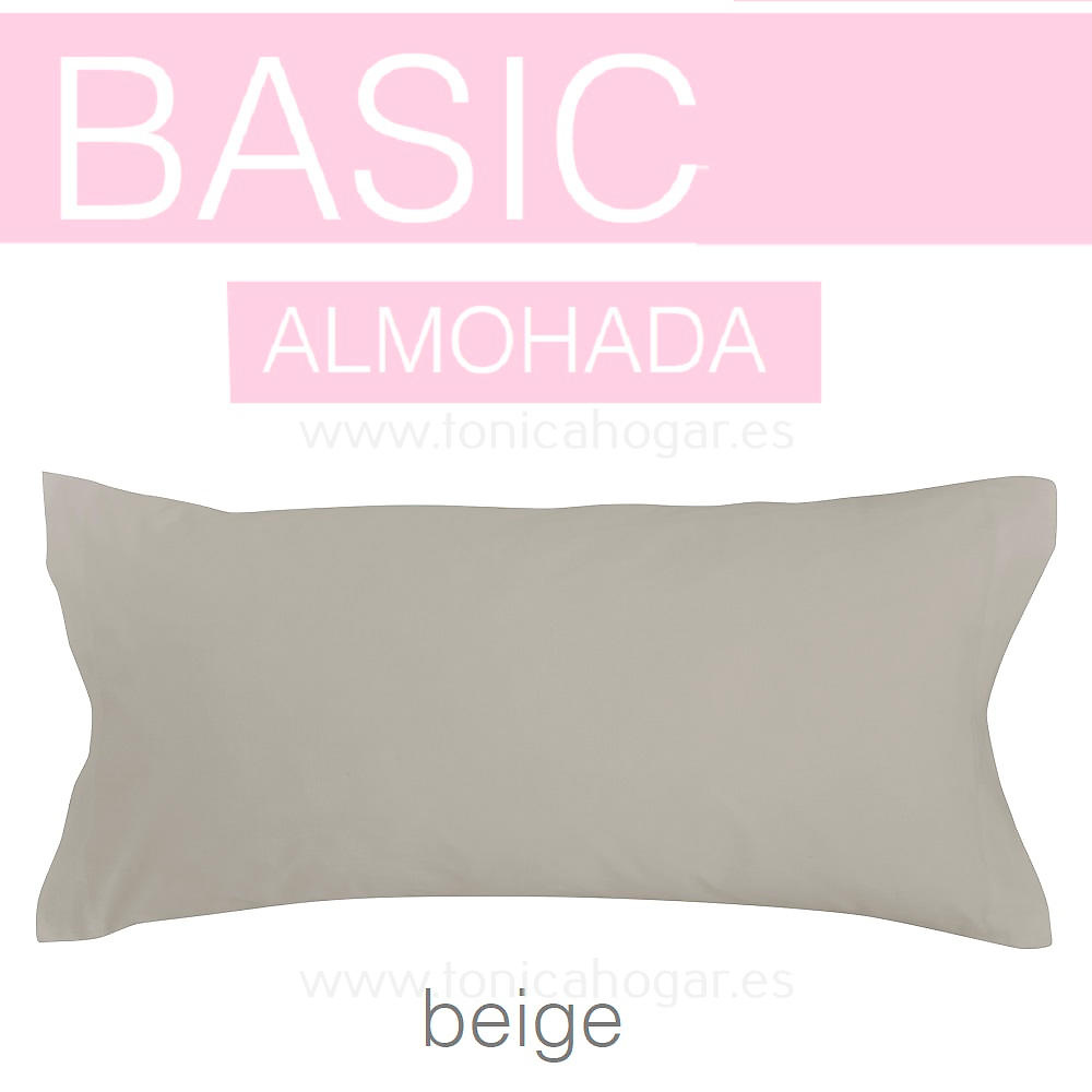 Detalle Funda Almohada Dúo Funda Nórdica Numeros de Confecciones Paula con Funda Almohada Basic/FAL C.03 Beig de Sansa 