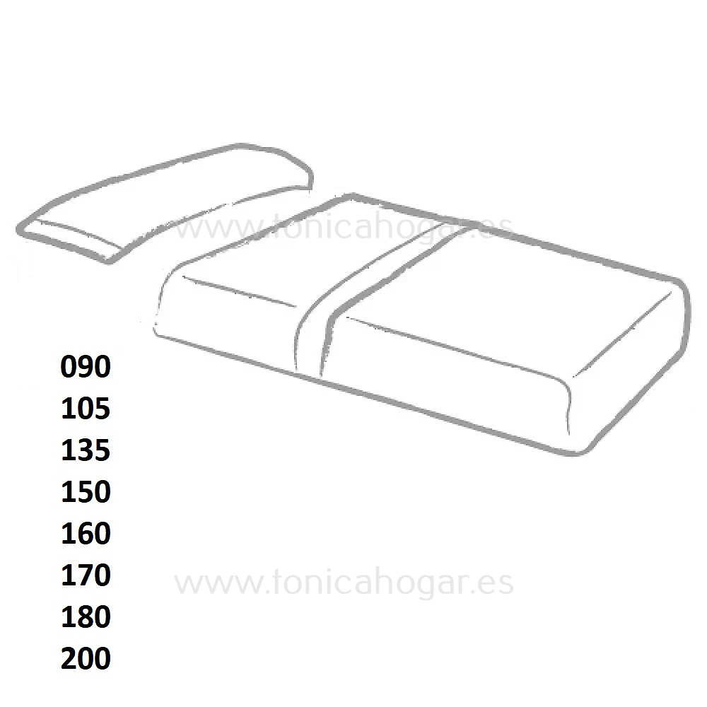 Medidas disponibles Dúo Sábanas Mouse de Confecciones Paula 090, 105, 135 