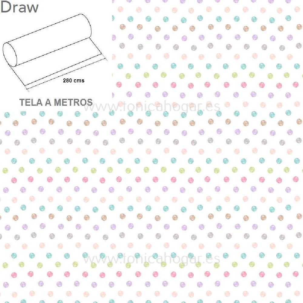 Detalle Tejido Duo Funda Nórdica Draw de Cañete con Metraje Draw A/MT C.09 Multicolor de Cañete 