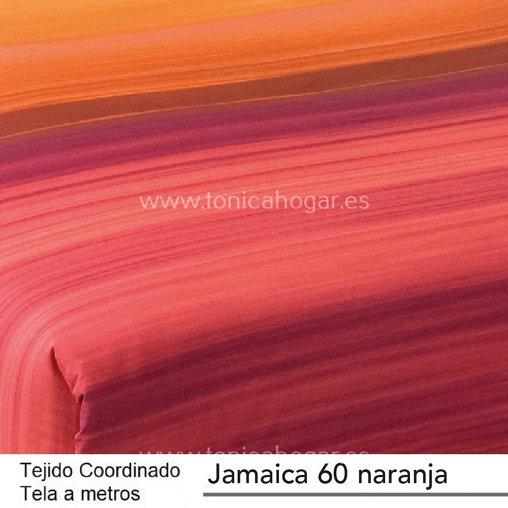 Detalle Tejido Duo Funda Nórdica Jamaica Naranja de Cañete con Metraje Jamaica A/MT C.60 Naranja de Cañete 