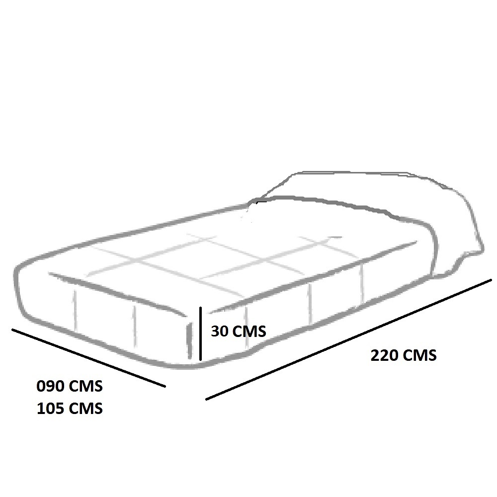 Medidas disponibles Edredón Ajustable BROOKLYN 12 de Tejidos JVR camas de 80, 90, 105, 135, 150, 160 y 180 