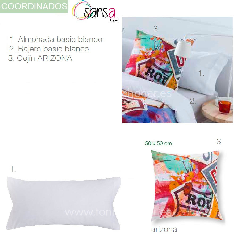 Articulos Coordinados Edredón Conforter ARIZONA de SANSA Digital de Confecciones Paula 