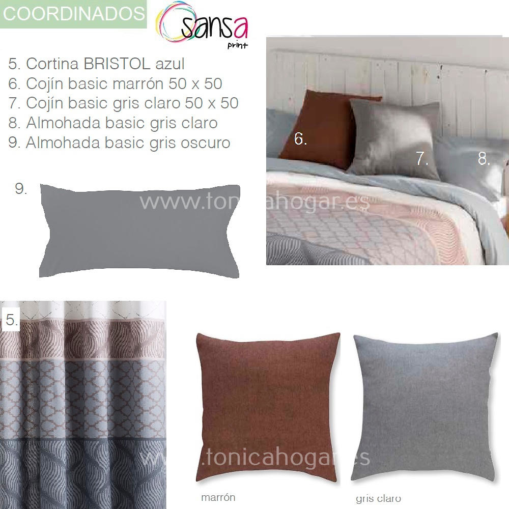 Articulos Coordinados Edredón Conforter BRISTOL 3 Azul de SANSA Print de Confecciones Paula 
