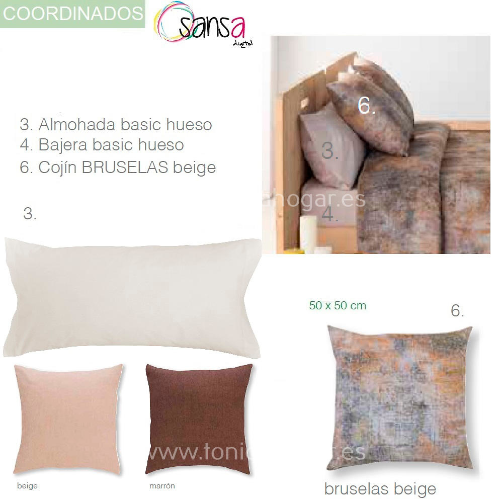 Articulos Coordinados Edredón Conforter BRUSELAS 01 Beig de SANSA Digital de Confecciones Paula 