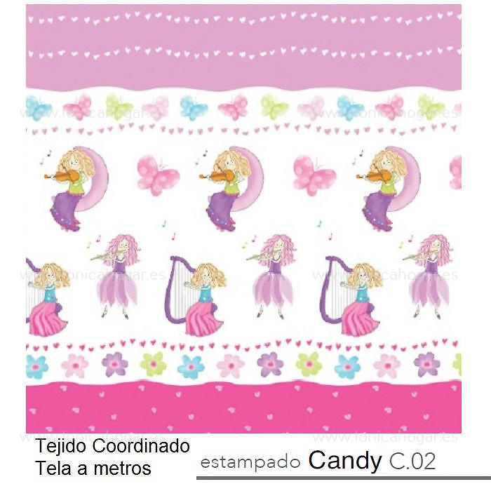Detalle Tejido Edredón Conforter Candy 02 Chicle de Reig Marti con Metraje Candy/MT C.02 Chicle de Reig Marti 