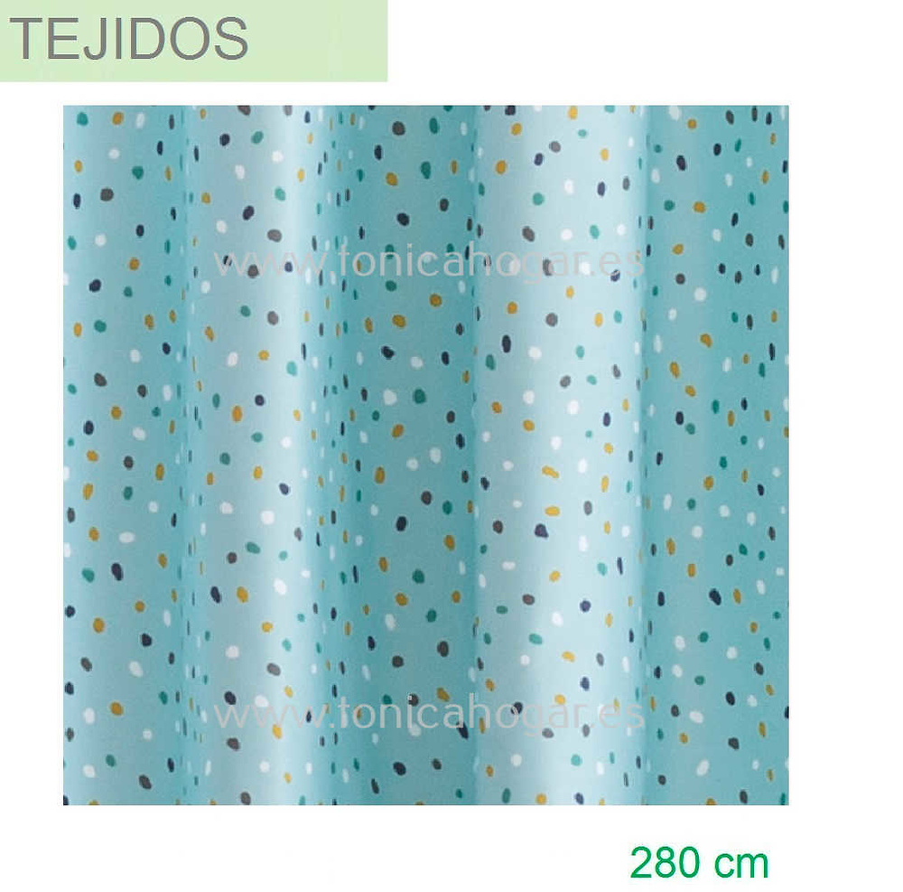 Detalle Tejido Edredón Conforter Confeti Turquesa de Sansa con Metraje Confeti/MT C.3 Turquesa de Sansa 
