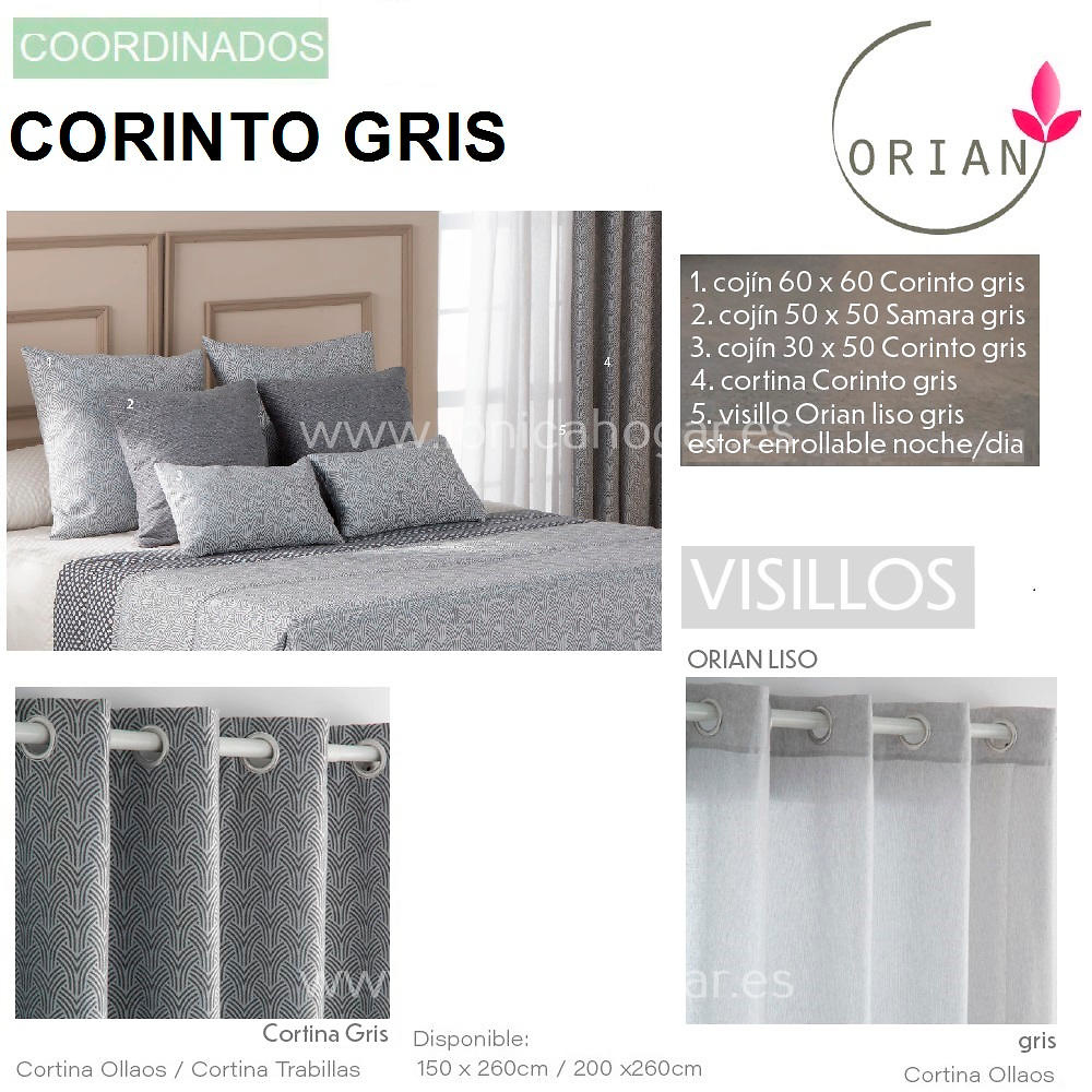 Edredón Conforter Jacquard Corinto Gris - Centro Textil Hogar
