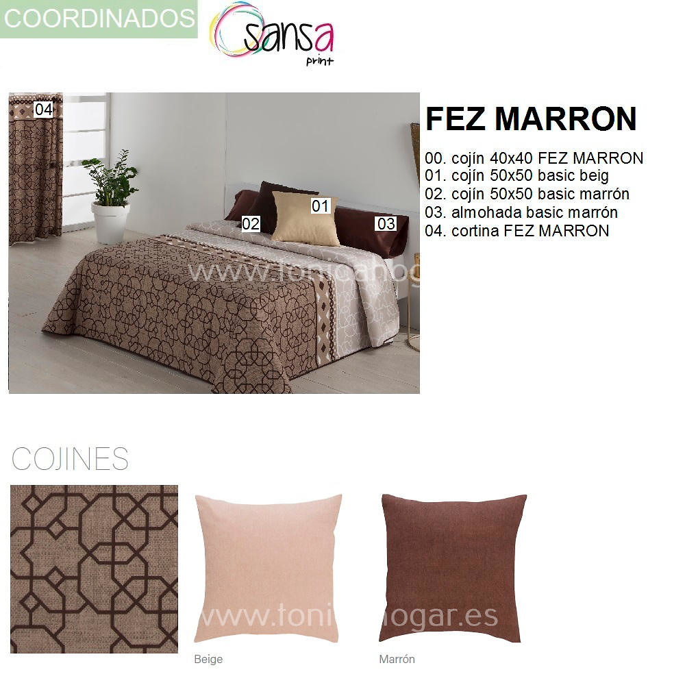 Articulos Coordinados Edredón Conforter FEZ 1 Marron de SANSA Print de Confecciones Paula 