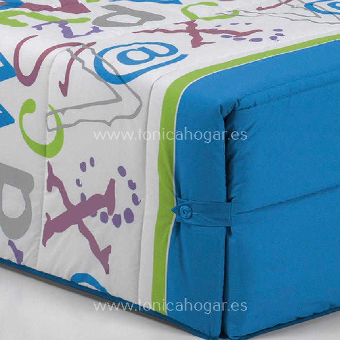 Detalle Edredón Conforter GRAFIC 02 C.03 Azul de Reig Marti 