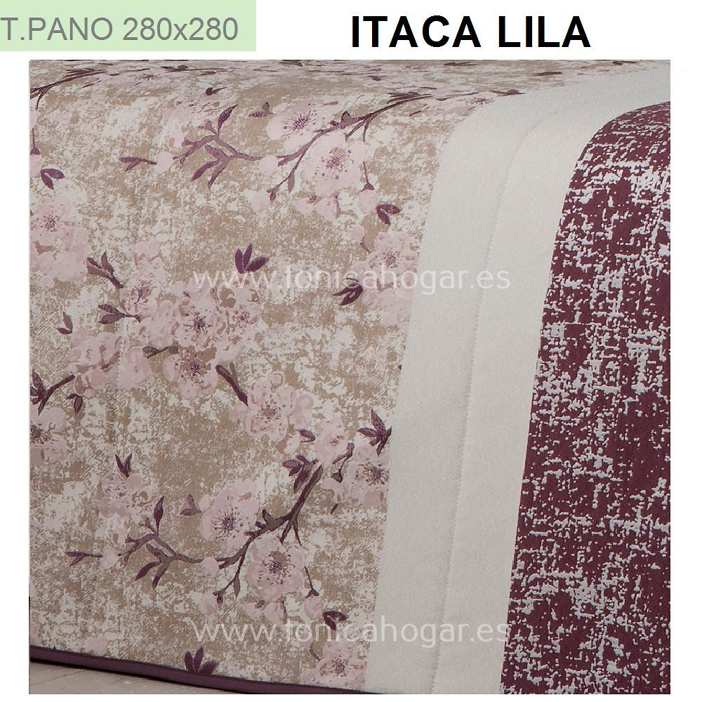 Detalle Tejido Edredón Conforter Itaca Lila de Orian con Metraje Itaca/PNMT C.9 Lila de Orian 