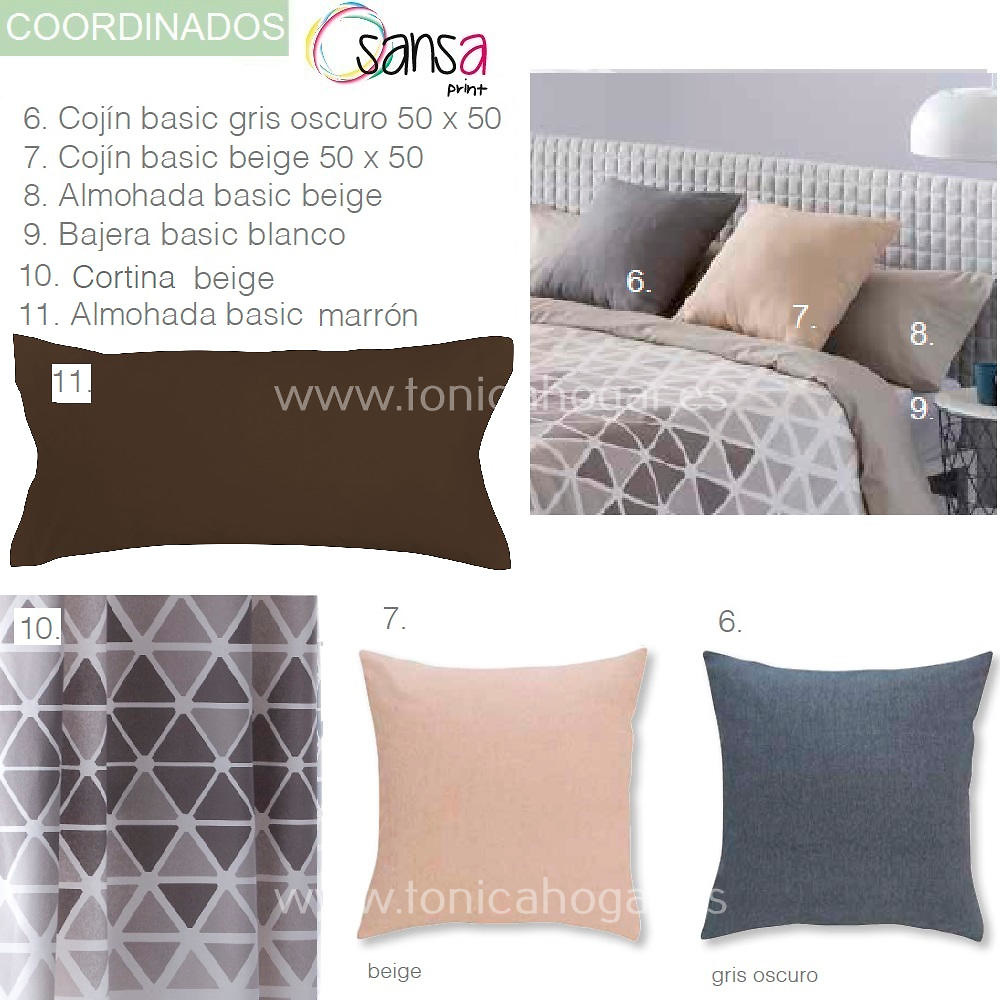 Articulos Coordinados Edredón Conforter KANSAS 1 Beig de SANSA Print de Confecciones Paula 