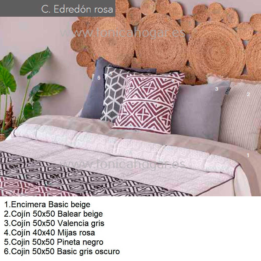 Artículos coordinados Edredón Conforter Mijas Rosa de Confecciones Paula 