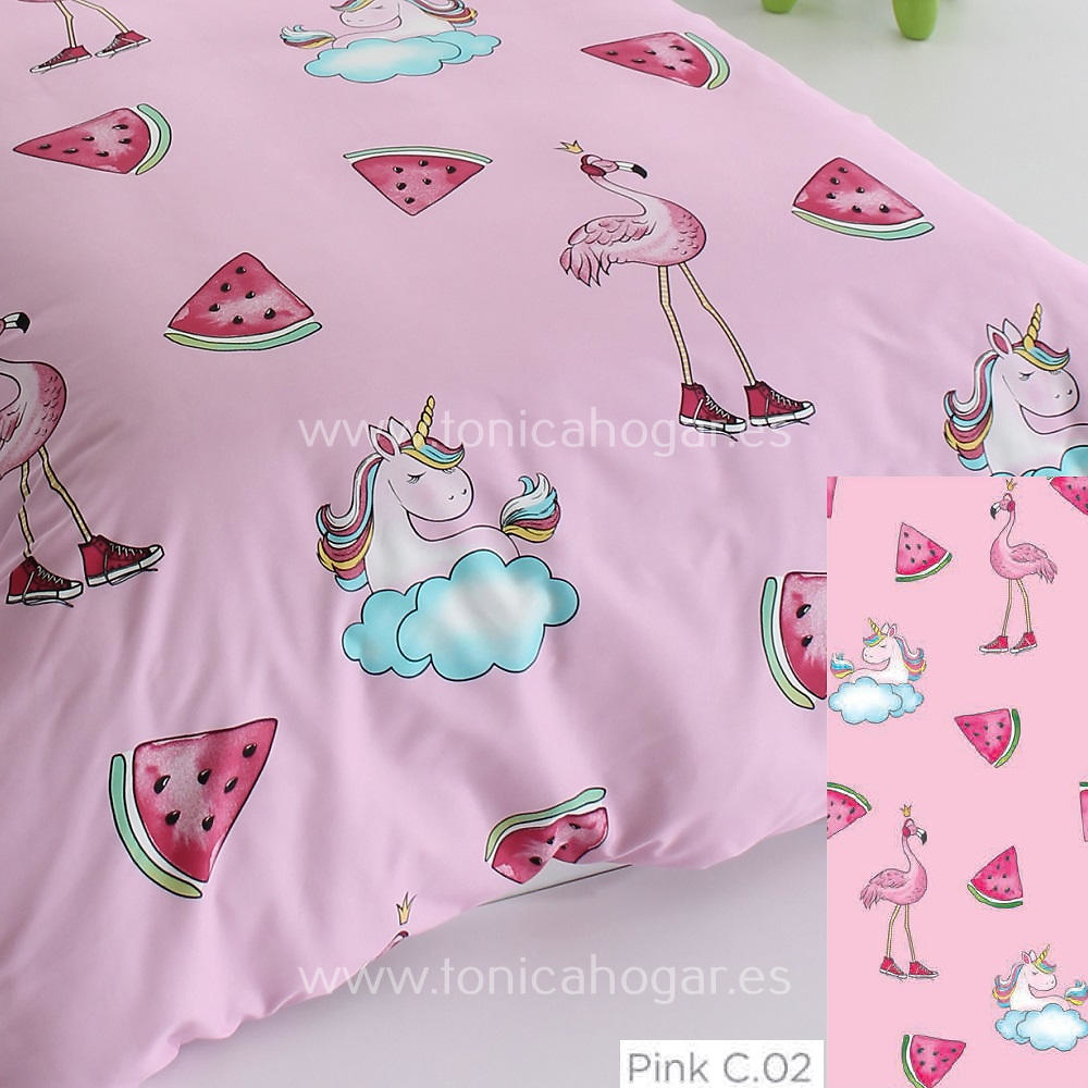 Detalle Tejido Edredón Conforter Pink 02 Rosa de Reig Marti con Metraje Pink/MT C.02 Rosa de Reig Marti 