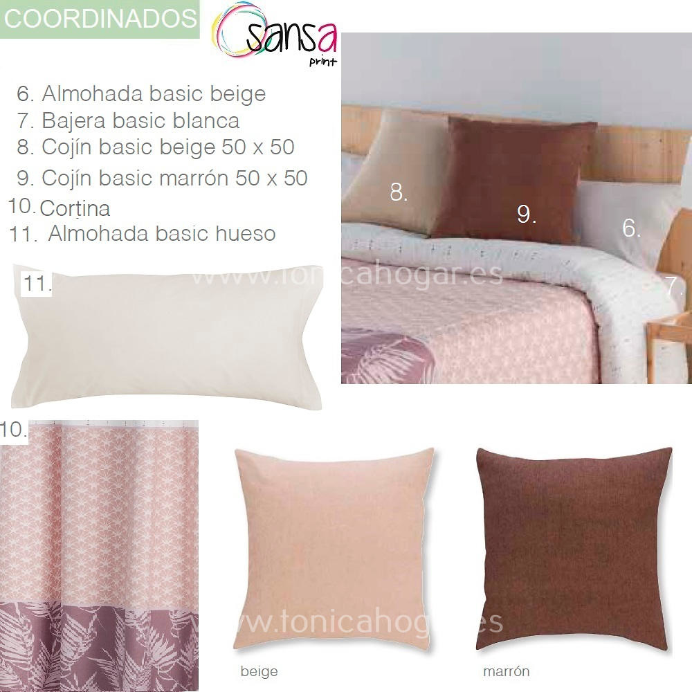 Articulos Coordinados Edredón Conforter SICILIA 1 Beig de SANSA Print de Confecciones Paula 