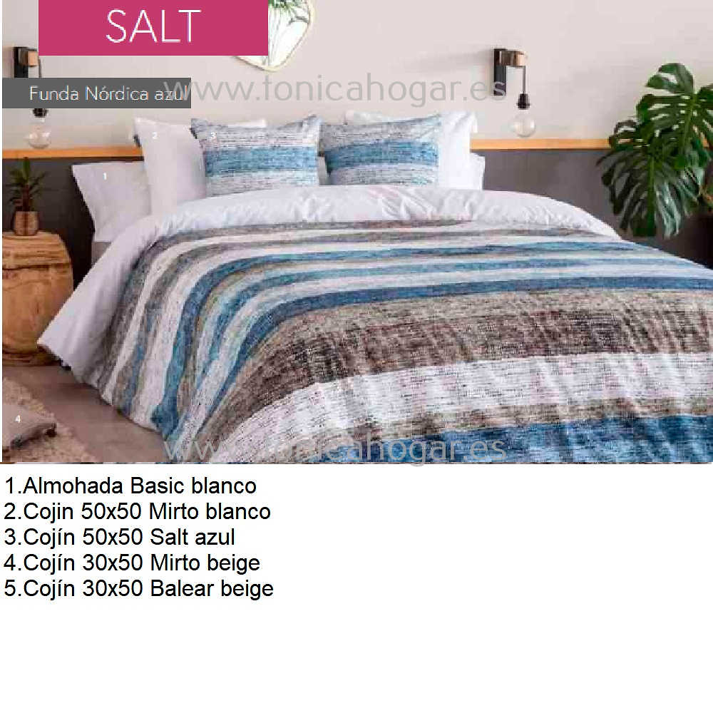 Artículos coordinados Edredón Conforter Salt Azul de Confecciones Paula 
