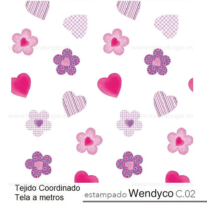 Detalle Tejido Edredón Conforter Wendyco 02 Chicle de Reig Marti con Metraje Wendyco/MT C.02 Chicle de Reig Marti 