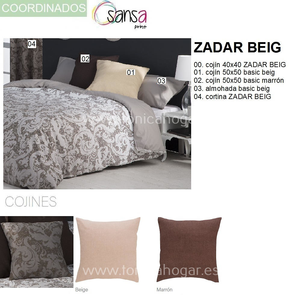 Articulos Coordinados Edredón Conforter ZADAR 1 Beige de SANSA Print de Confecciones Paula 