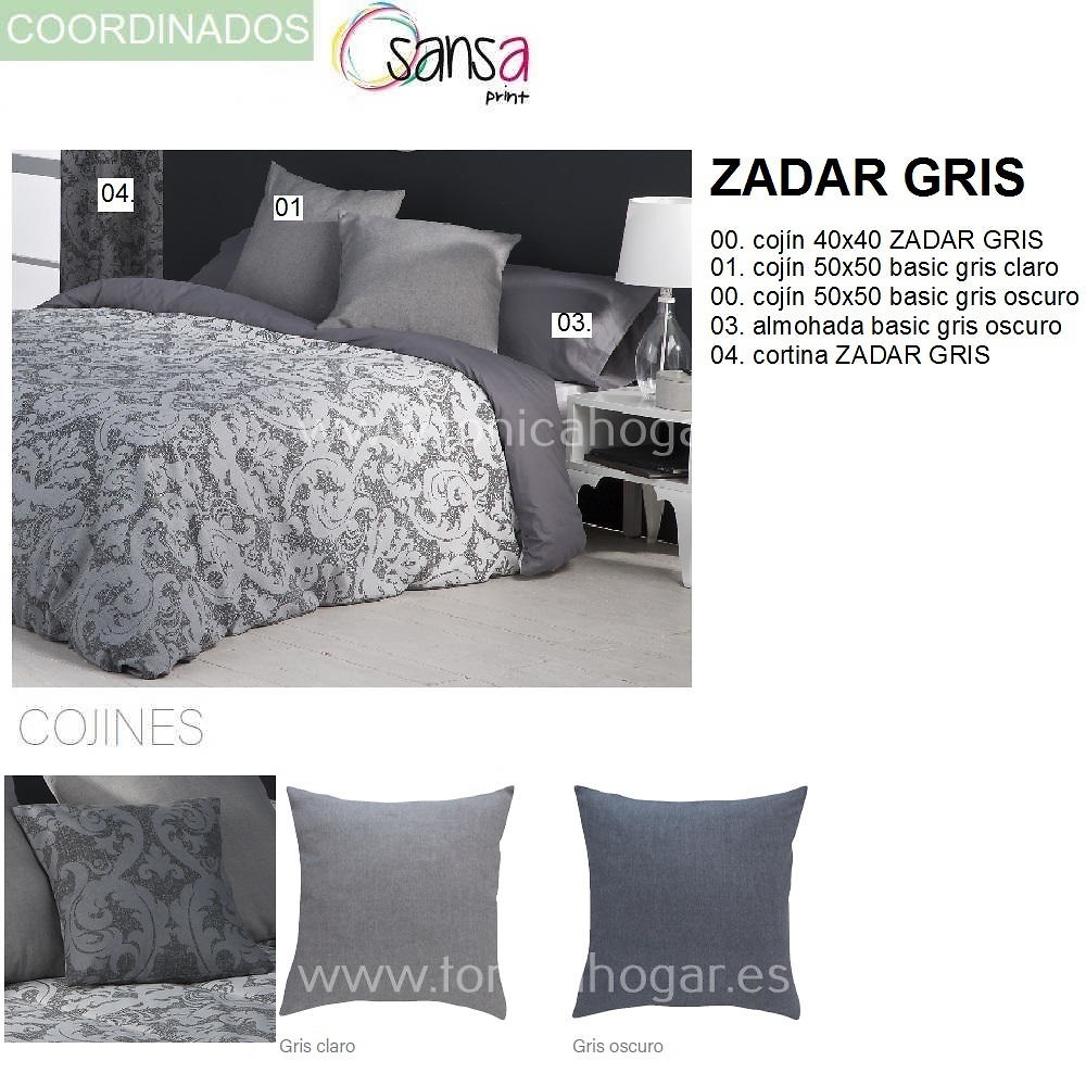Articulos Coordinados Edredón Conforter ZADAR 8 Gris de SANSA Print de Confecciones Paula 