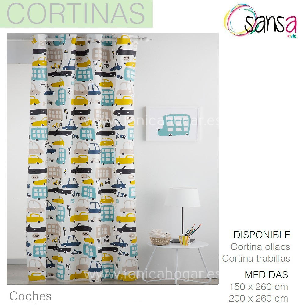 Cortina Confeccionada COCHES de SANSA. 