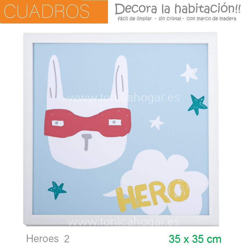 Cuadro Infantil HEROES color 02 de SANSA. 