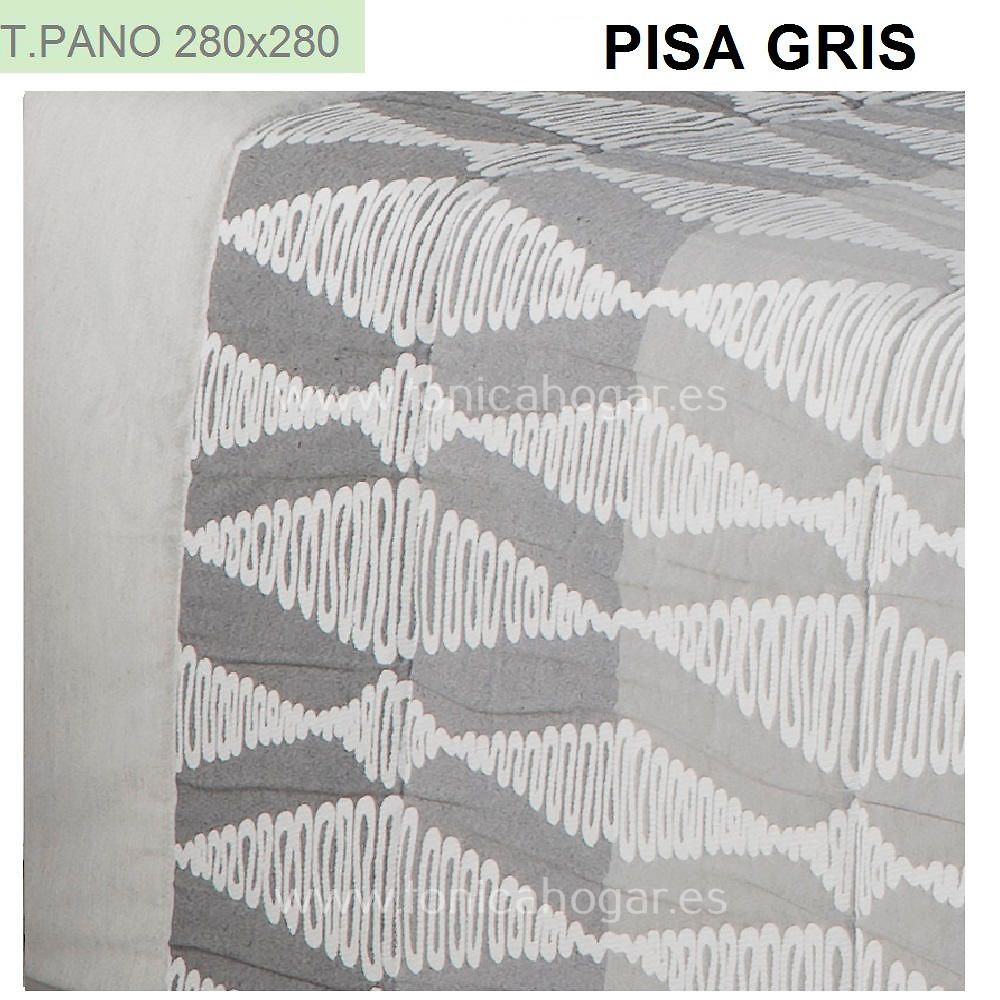 Detalle Tejido Edredón Pisa Gris de Orian con Metraje Pisa/PNMT C.8 Gris de Orian 