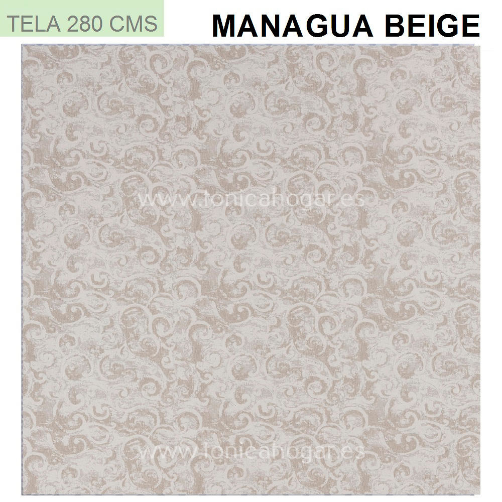 Detalle Tejido Funda Cojín Managua Beig de Orian con Metraje Managua/MT C.1 Beig de Orian 