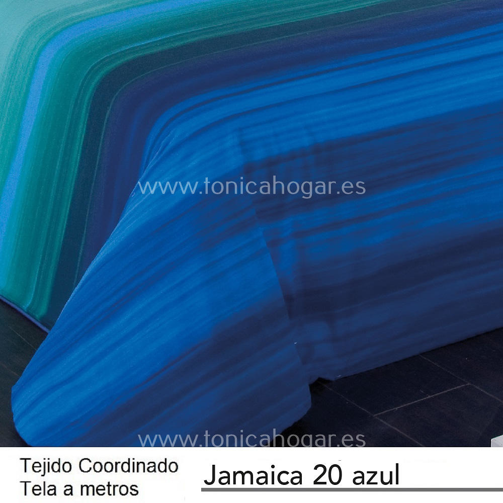 Detalle Tejido Funda Cojin Jamaica Azul de Cañete con Metraje Jamaica A/MT C.20 Azul de Cañete 