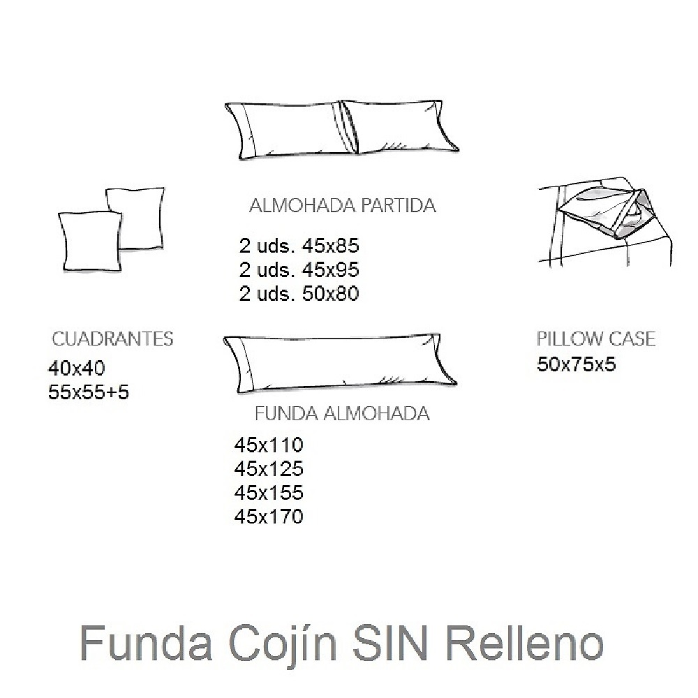 Detalle reverso Fundas Almohadas Y Cojines Cala 100% Algodón de Es-Telia. 