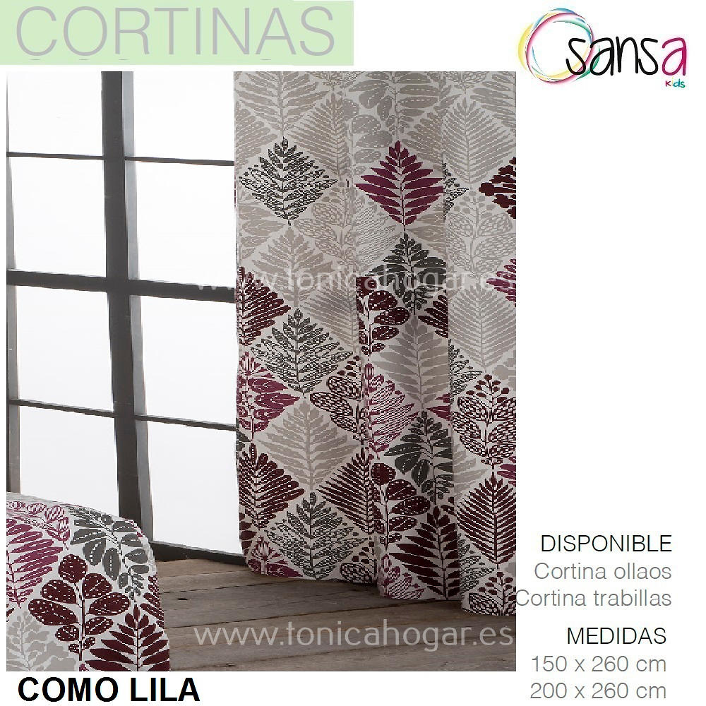 Cortina Confeccionada COMO color 9 de SANSA. 