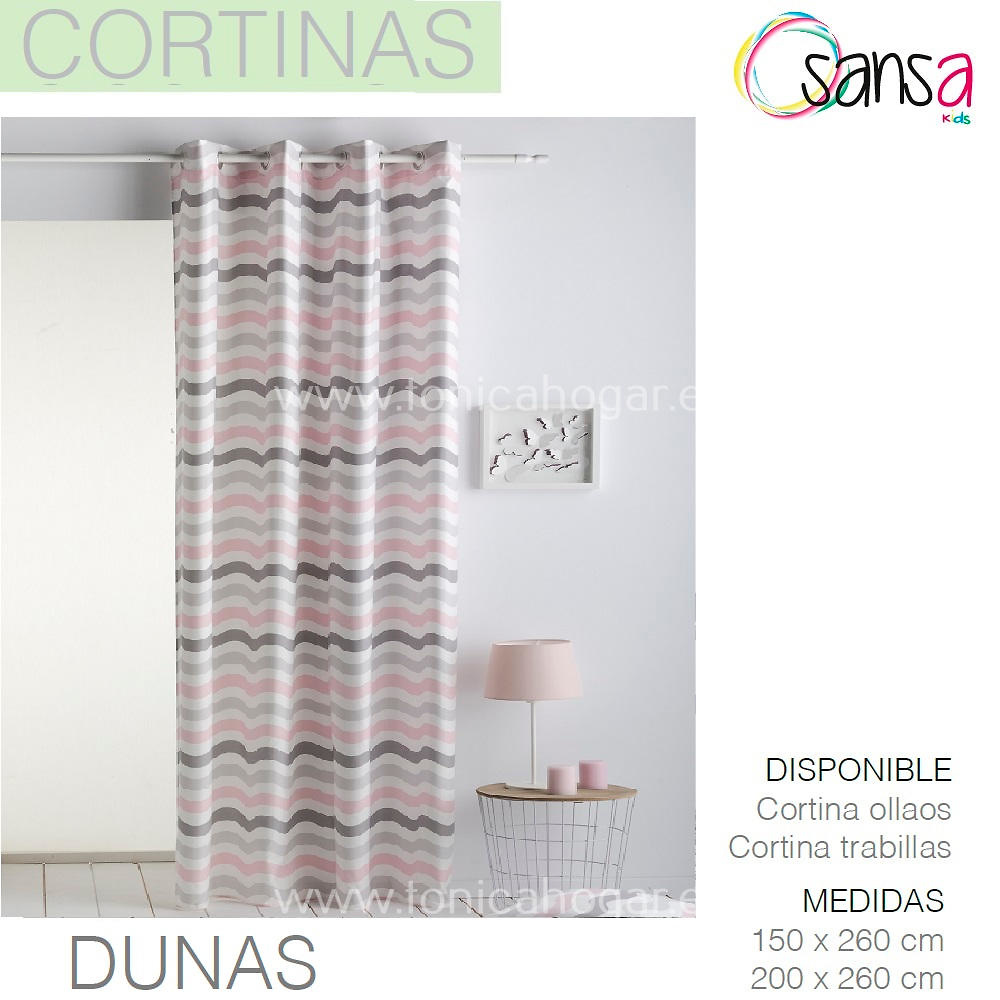 Cortina Confeccionada DUNAS color 2 de SANSA. 