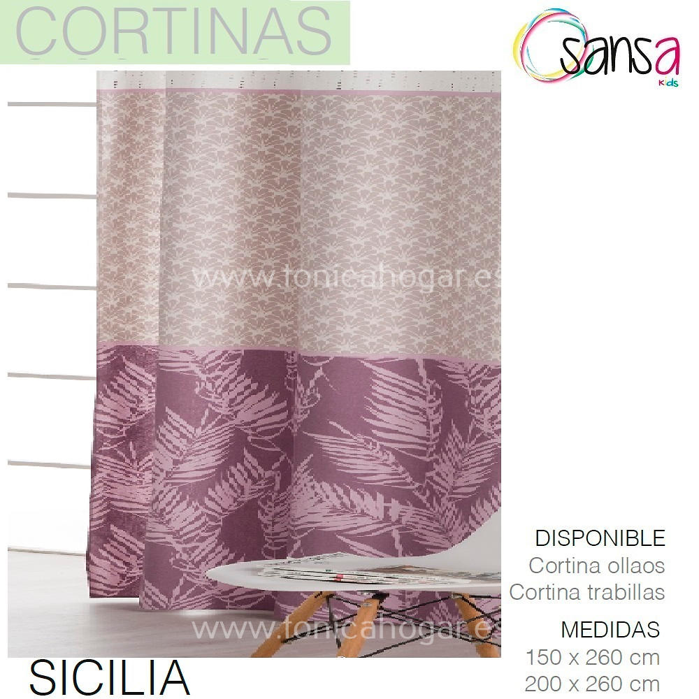 Cortina Confeccionada SICILIA color 9 de SANSA. 