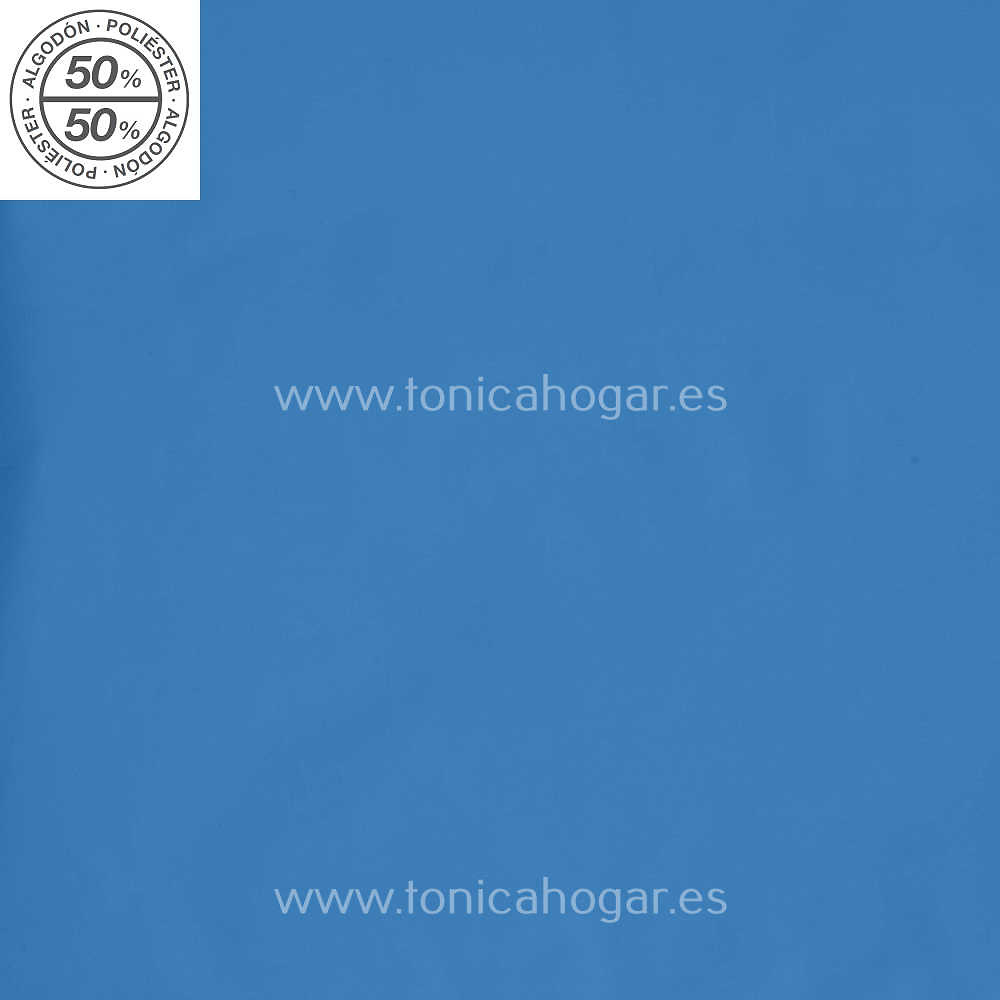 Detalle Tejido encimera Juego Sábanas Liso Bies Azul Claro de Estela con Metraje Combi/MT C.120 Azul de Estela 