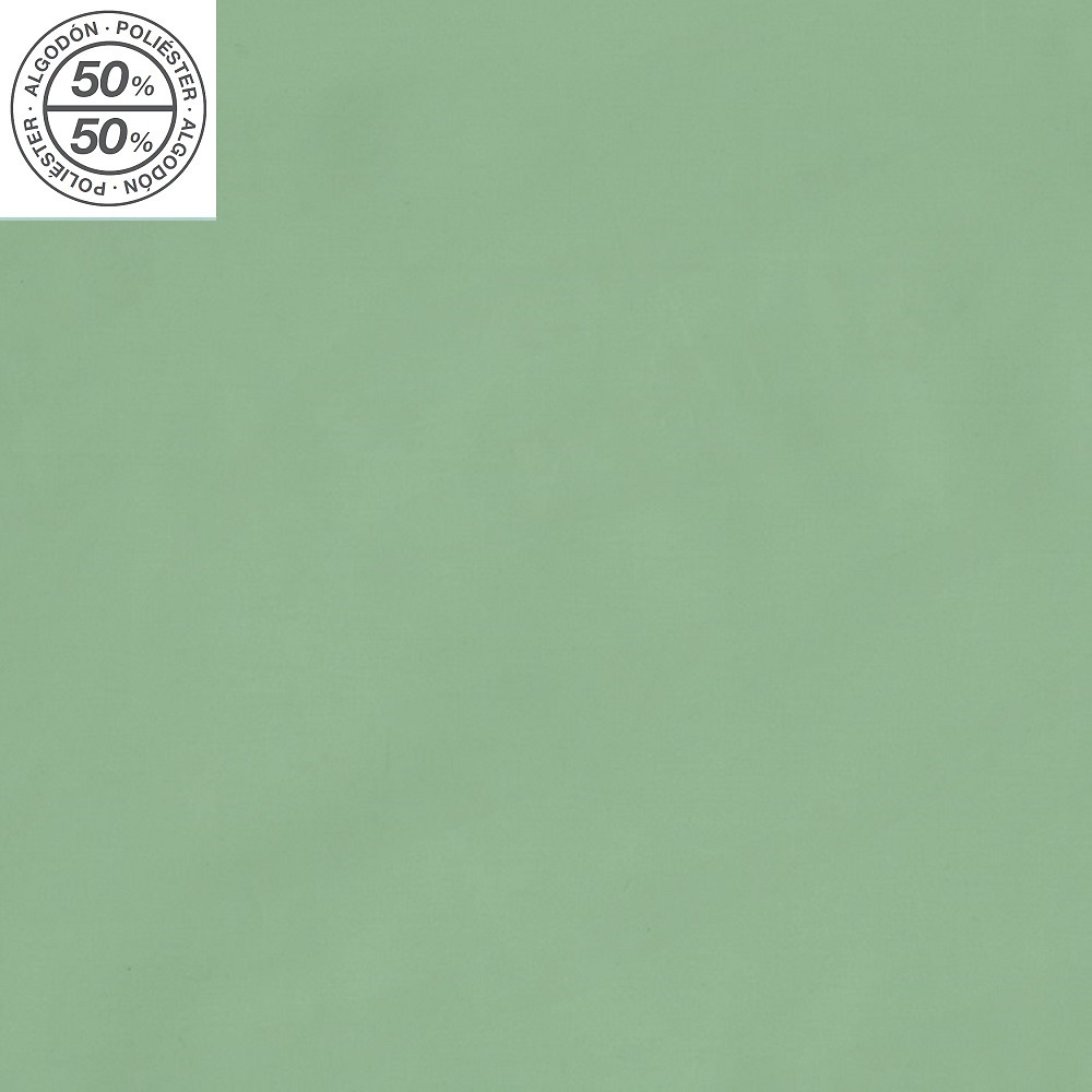 Detalle Tejido encimera Juego Sábanas Liso Bies BIES Verde Albahaca de Estela con Metraje Combi/MT C.359 Verde Albahaca de Estela 