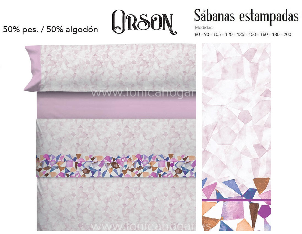 Comprar Juego Sabanas ORSON Lila de Cañete online 