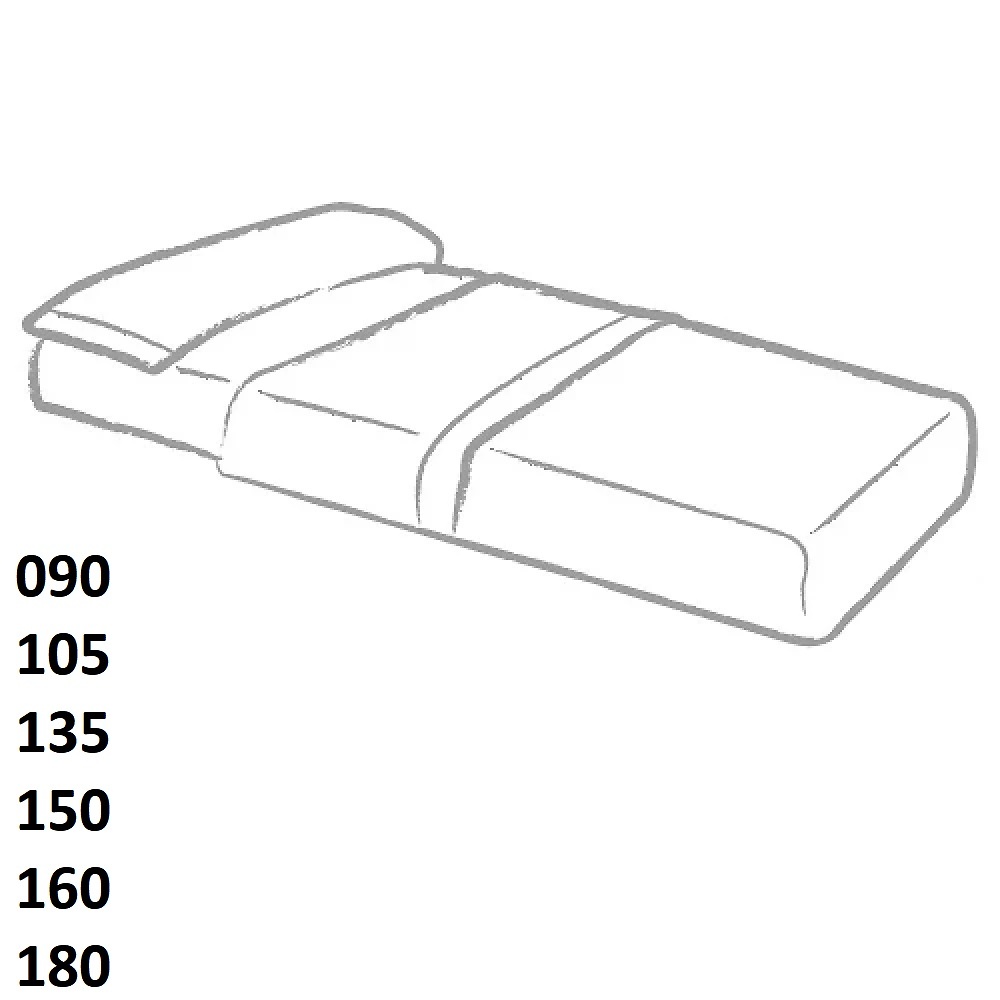 Medidas disponibles Juego de Sábanas INCA JS de Tejidos JVR camas de 80, 90, 105, 135, 150, 160 y 180 