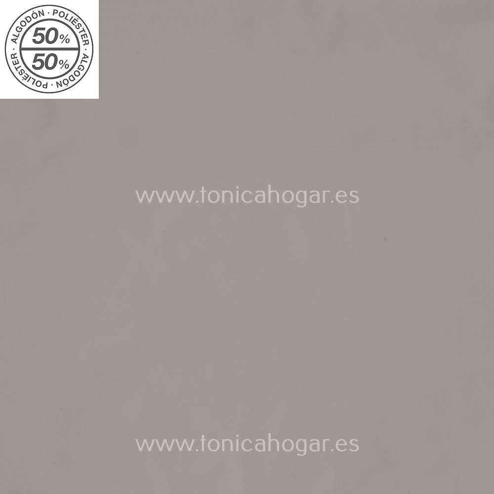 Detalle Tejido encimera Juego de Sábanas Liso Bies Plomo de Es Telia con Metraje Combi/MT C.225 Plomo de Estela 