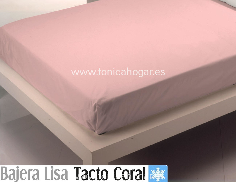 Comprar Sábana Bajera Tacto Coral LISA Rosa de Cañete online 